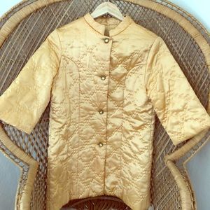 1960s Vintage Gold Yellow Jacket Small - Stunning!